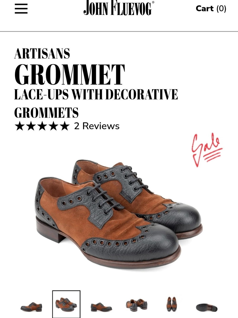 John Fluevog Brown Suede and Black Leather Grommet Lace-Up Oxfords